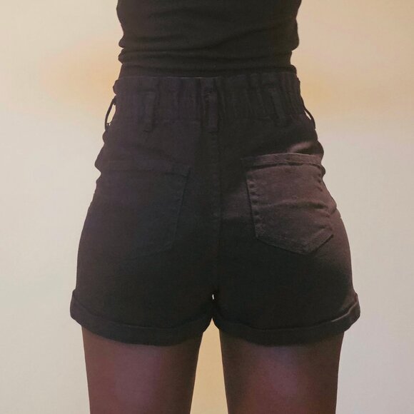 No Boundaries women's black high waist shorts - Picture 1 of 5